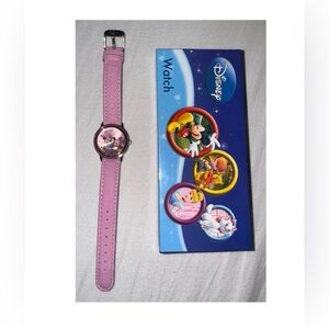 Disney Pink Kids Leather Watch